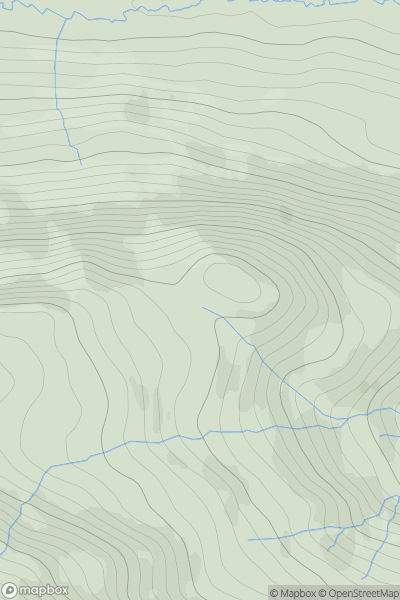 Thumbnail image for Cnoc nan Aighean showing contour plot for surrounding peak