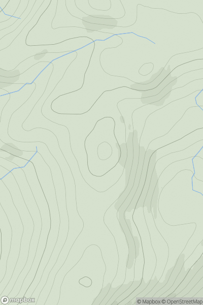 Thumbnail image for Meall Dubh Beag showing contour plot for surrounding peak