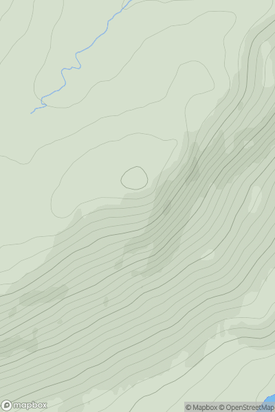 Thumbnail image for Creag a' Chullaich showing contour plot for surrounding peak