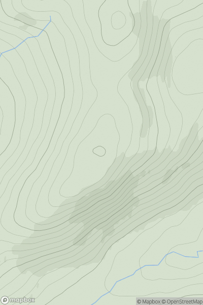 Thumbnail image for Creag nan Cop showing contour plot for surrounding peak