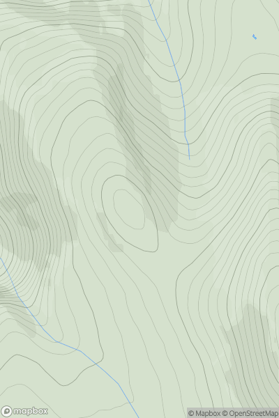 Thumbnail image for Bynack Beg showing contour plot for surrounding peak