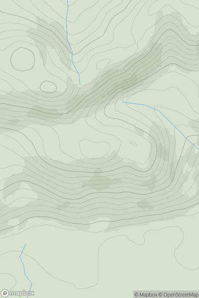 Thumbnail image for Creag Ghobhlach showing contour plot for surrounding peak