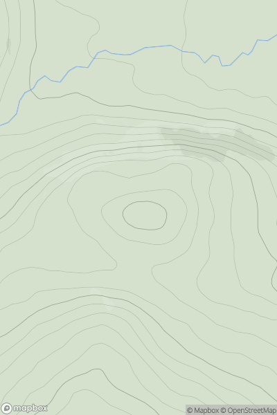 Thumbnail image for Meall an Stalcair showing contour plot for surrounding peak