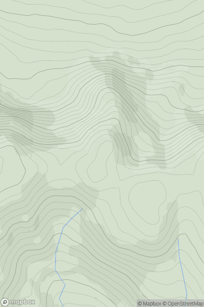 Thumbnail image for Meall nan Samhna Far West Top showing contour plot for surrounding peak