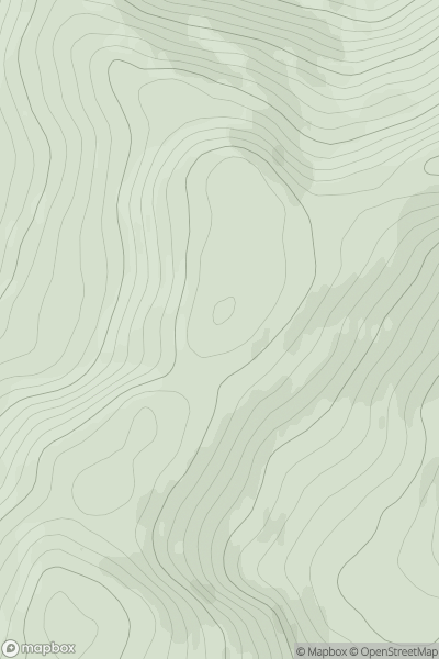 Thumbnail image for Creag a' Bhannaich showing contour plot for surrounding peak