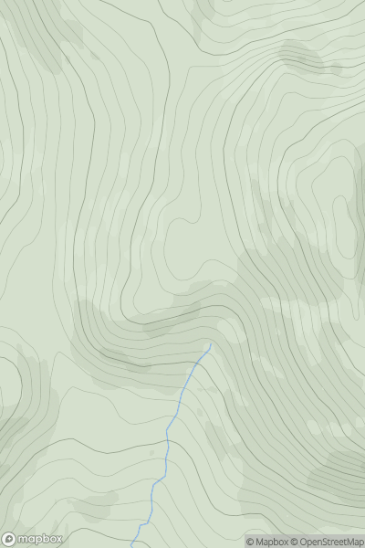 Thumbnail image for Creag na Caillich West Top showing contour plot for surrounding peak