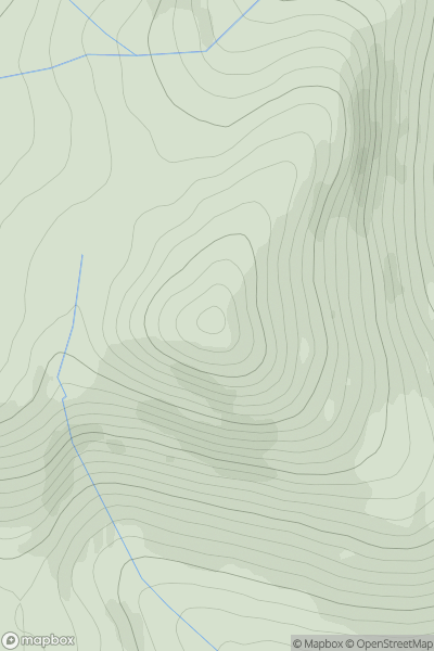 Thumbnail image for Carn Cloich-mhuilinn showing contour plot for surrounding peak