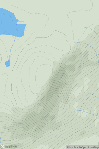 Thumbnail image for Creag Liaragan showing contour plot for surrounding peak