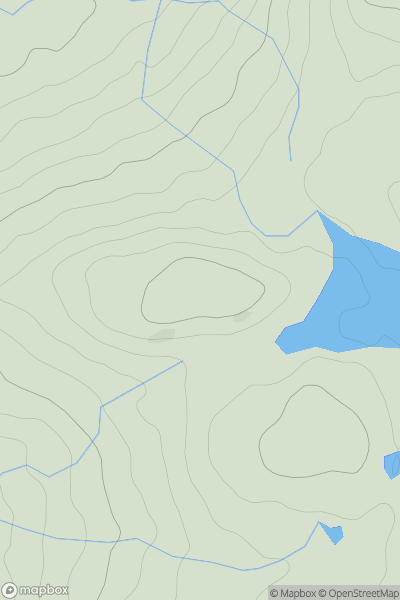 Thumbnail image for Creag Liaragan Far West Top showing contour plot for surrounding peak