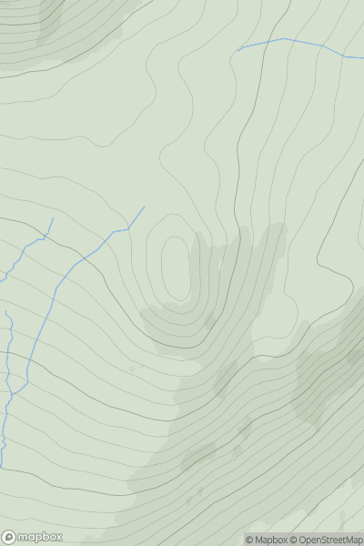 Thumbnail image for East Mealour showing contour plot for surrounding peak