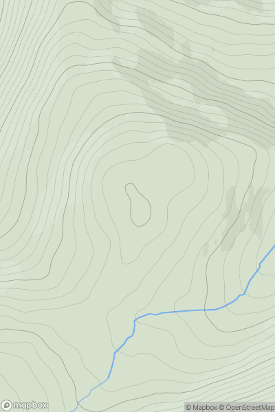 Thumbnail image for Meall Ruigh a' Bhricleathaid showing contour plot for surrounding peak