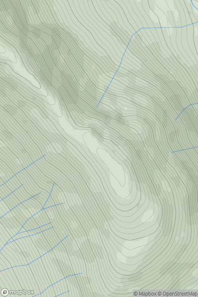 Thumbnail image for Beinn Maol Chaluim South Top showing contour plot for surrounding peak