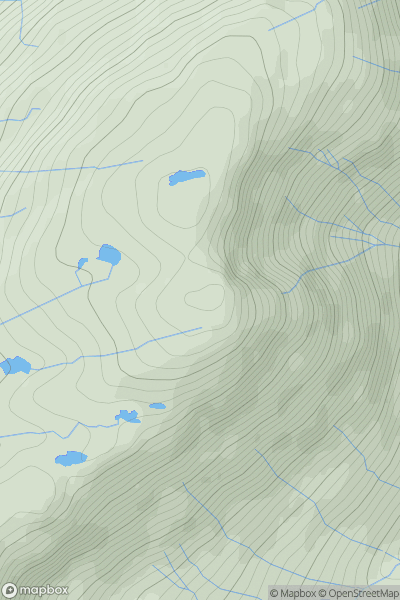 Thumbnail image for Creag Ghorm South Top showing contour plot for surrounding peak