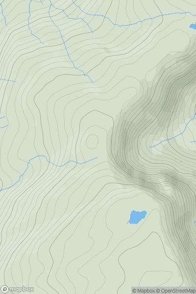 Thumbnail image for Sgorr Dhonuill Far West Top showing contour plot for surrounding peak