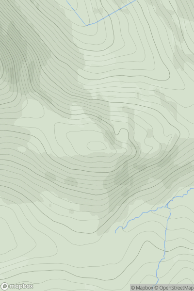 Thumbnail image for Meall a' Bhuige showing contour plot for surrounding peak