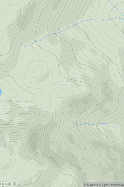 Thumbnail image for Meall Biorach SE Top showing contour plot for surrounding peak