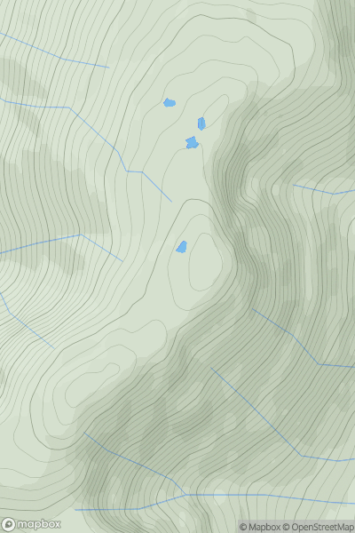 Thumbnail image for Beinn Ceitlein North Top showing contour plot for surrounding peak
