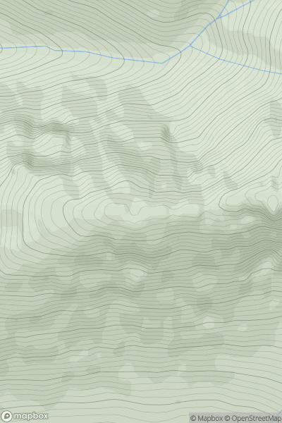 Thumbnail image for Stob an Duine Ruaidh West Top showing contour plot for surrounding peak