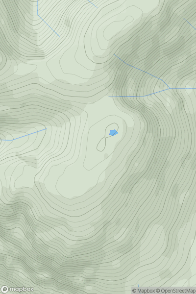 Thumbnail image for Beinn Ceitlein South Top showing contour plot for surrounding peak