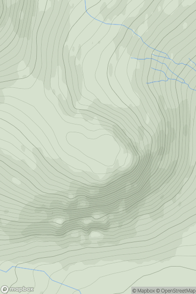 Thumbnail image for Creag an Fhirich showing contour plot for surrounding peak