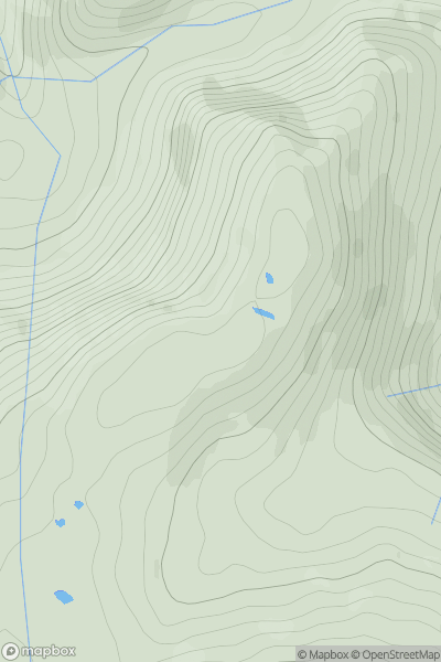 Thumbnail image for Beinn nan Lus North Top showing contour plot for surrounding peak