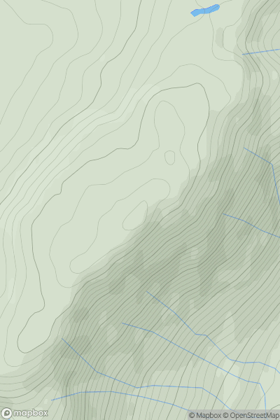 Thumbnail image for Beinn Larachan showing contour plot for surrounding peak