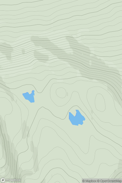 Thumbnail image for Cruach nan Nighean West Top showing contour plot for surrounding peak