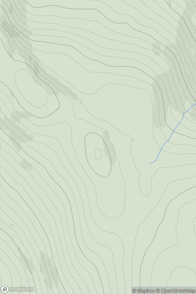 Thumbnail image for Beinn Chlianaig East Top showing contour plot for surrounding peak