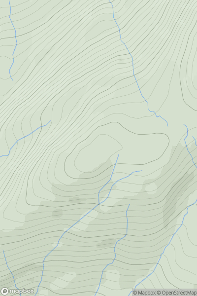 Thumbnail image for Beinn na Gucaig SW Top showing contour plot for surrounding peak