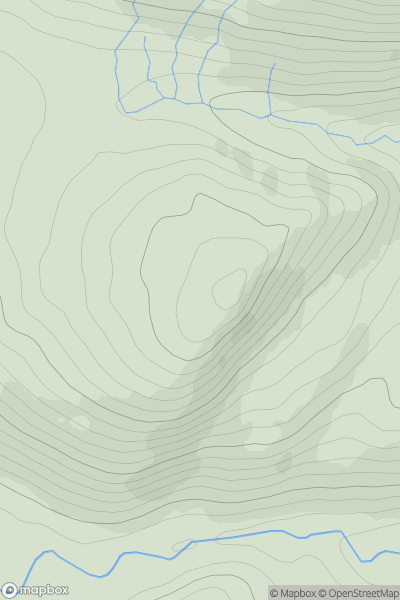 Thumbnail image for Beinn nan Each showing contour plot for surrounding peak