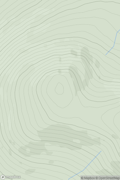 Thumbnail image for Meall Nathrach Mor showing contour plot for surrounding peak