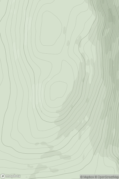 Thumbnail image for Meall Glas-uaine Mor showing contour plot for surrounding peak