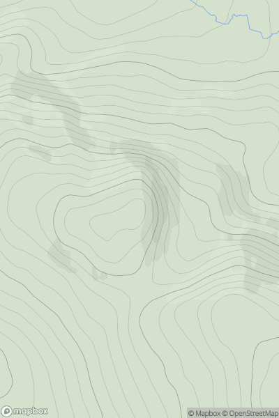 Thumbnail image for Meall nan Eagan NW Top showing contour plot for surrounding peak