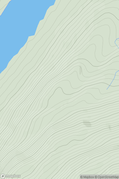 Thumbnail image for Creag Lochan na h-Earba showing contour plot for surrounding peak