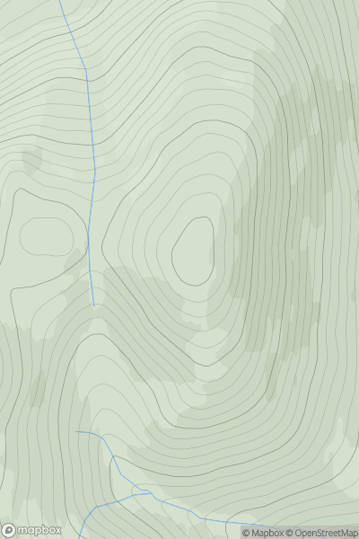 Thumbnail image for Meall Gaineimh showing contour plot for surrounding peak