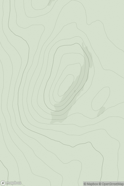 Thumbnail image for Meall Ruigh nam Biorag showing contour plot for surrounding peak