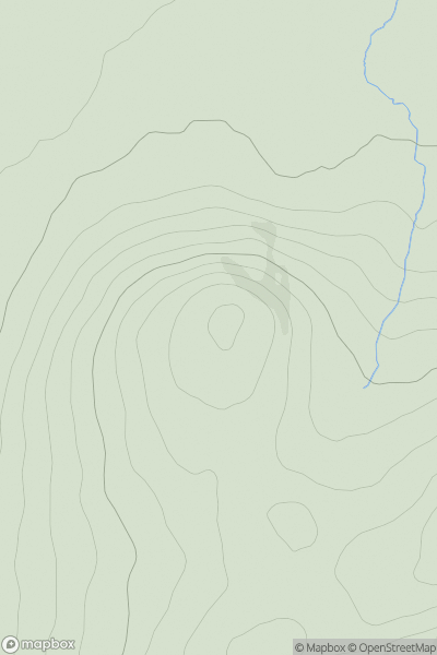 Thumbnail image for Meall Liath na Doire Bhig showing contour plot for surrounding peak