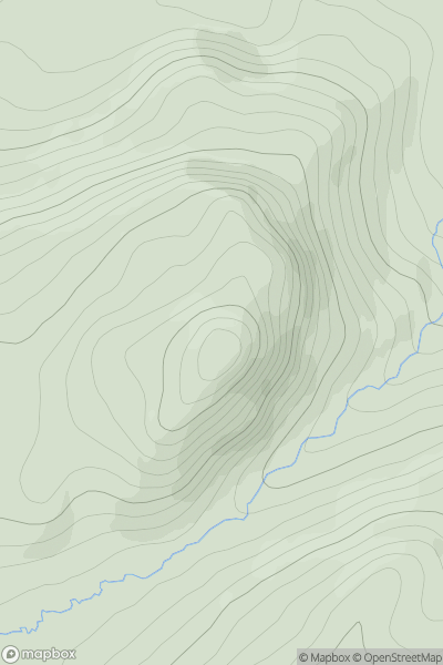 Thumbnail image for Creag Buidhe showing contour plot for surrounding peak