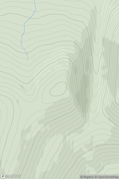 Thumbnail image for Sgairneach Mhor East Top showing contour plot for surrounding peak