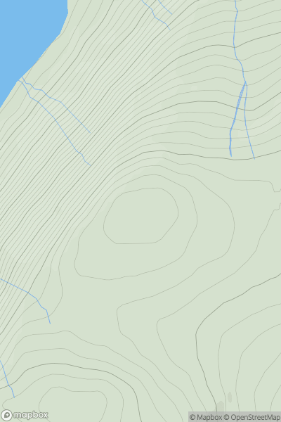 Thumbnail image for Sron na h-Eiteich showing contour plot for surrounding peak