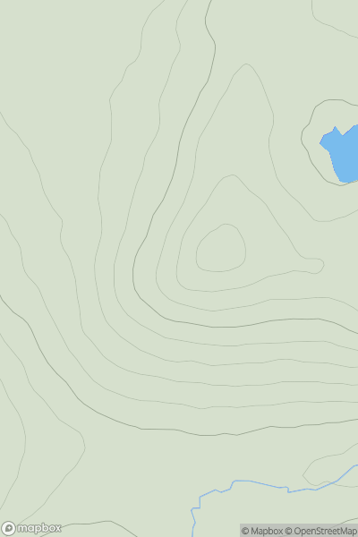 Thumbnail image for Stob Loch Monaidh showing contour plot for surrounding peak