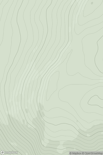 Thumbnail image for Meall Dubh West Top showing contour plot for surrounding peak
