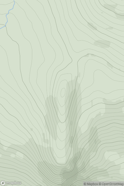 Thumbnail image for Ceann Caol na Creige showing contour plot for surrounding peak