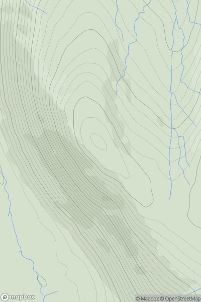 Thumbnail image for Creagan Doire Dhonaich showing contour plot for surrounding peak