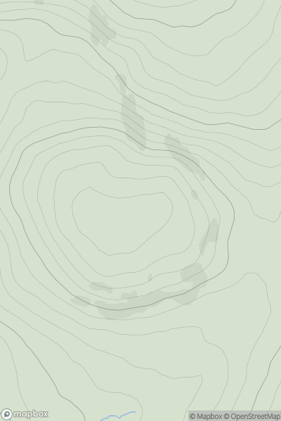 Thumbnail image for Druim nan Sac West Top showing contour plot for surrounding peak