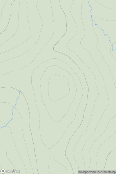 Thumbnail image for Carn Dearg Mor South Top showing contour plot for surrounding peak