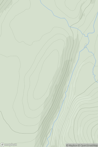 Thumbnail image for Ruigh Caochan Dubh showing contour plot for surrounding peak