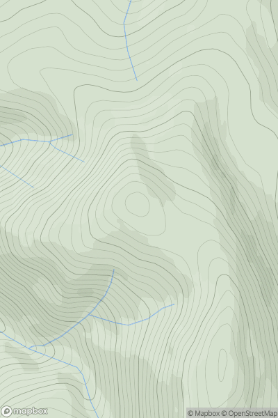 Thumbnail image for Meall a' Mhuirich showing contour plot for surrounding peak