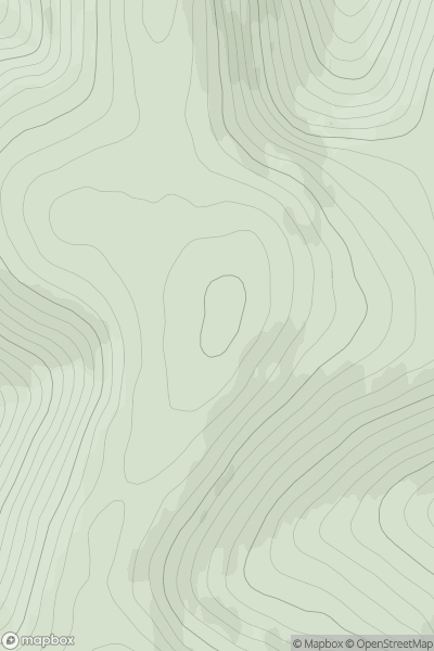 Thumbnail image for An Socach North Top showing contour plot for surrounding peak