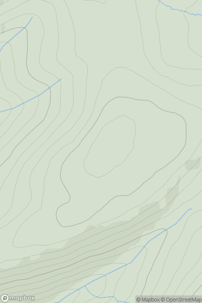 Thumbnail image for Carn Bhac South Top showing contour plot for surrounding peak